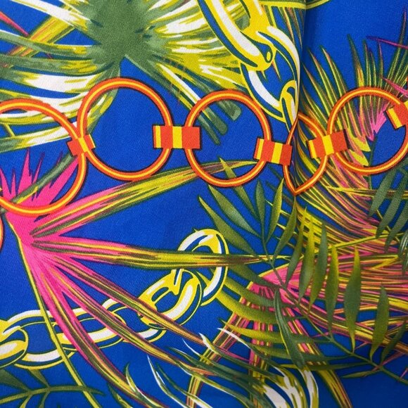 Ashley Stewart Blouse Shirt Womens Size 22/24 Tropical Print Off-Shoulder - Picture 4 of 6